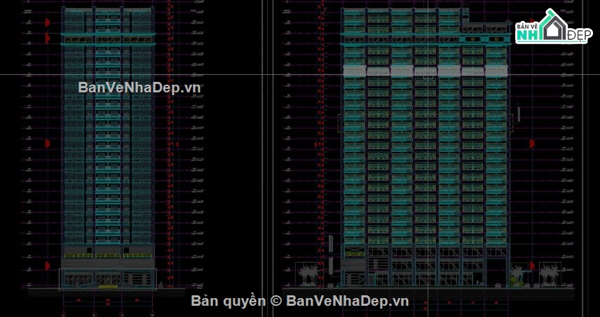 chung cư 25 tầng 4 hầm,bản vẽ chung cư 24 tầng 4 hầm,cad chung cư 25 tầng 4 hầm