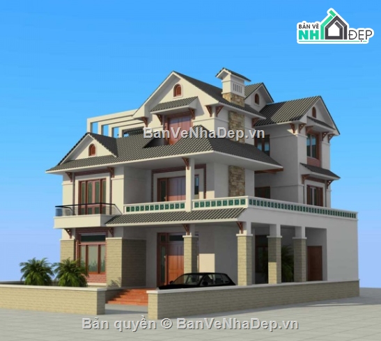 Biệt thự 3 tầng cad,cad biệt thự 3 tầng,file cad biệt thự 3 tầng,biệt thự 3 tầng autocad