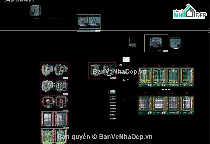 chung cư 11 tầng,chung cư 11 tầng 1 hầm,bản vẽ chung cư