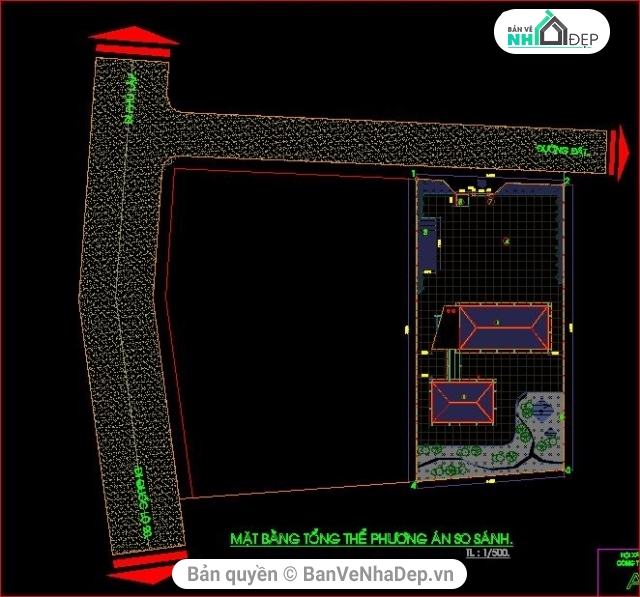 kiến trúc tổng thể,bản vẽ trường mẫu giáo,Trường mẫu giáo Phú Thịnh,bản vẽ cad trường mầm non,file cad trường mầm non