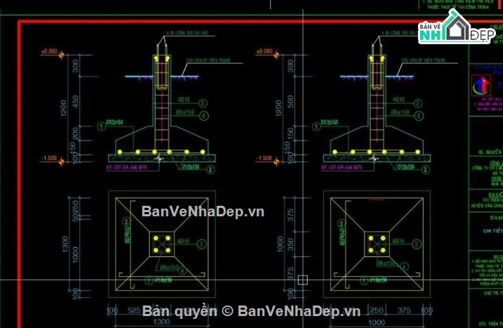 hồ sơ thiết kế nhà xưởng công nghiệp,bản vẽ kết cấu móng nhà xưởng,bản vẽ móng bê tông cốt thép