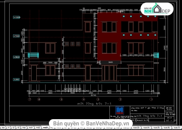 bản vẽ kết cấu,bản vẽ kiến trúc,kết cấu kiến trúc,nhà phố 5x20m