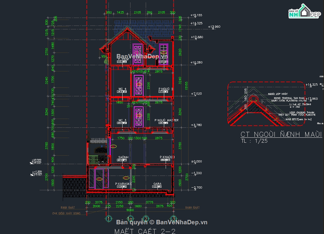 nhà mái thái,mái thái,nhà phố,nhà cấp 4,cad nhà phố,cad nhà mái thái