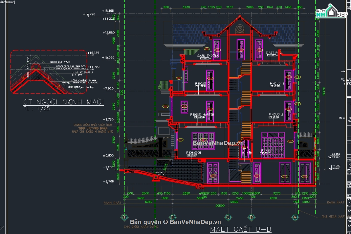 nhà mái thái,mái thái,nhà phố,nhà cấp 4,cad nhà phố,cad nhà mái thái