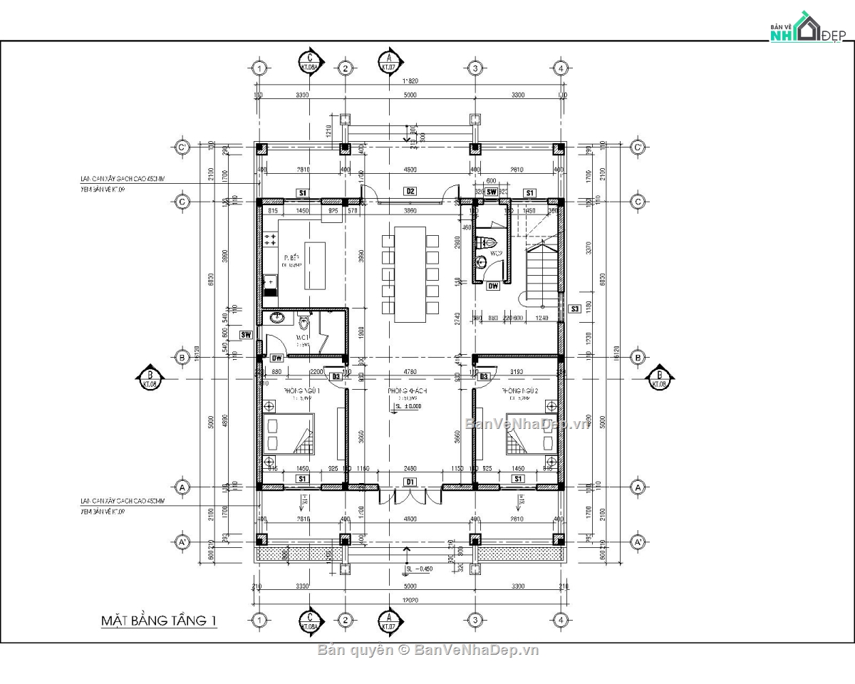 nhà thờ 2 tầng,bản vẽ từ đường,bản vẽ nhà thờ họ 2 tầng,file cad từ đường 2 tầng,mẫu từ đường 2 tầng