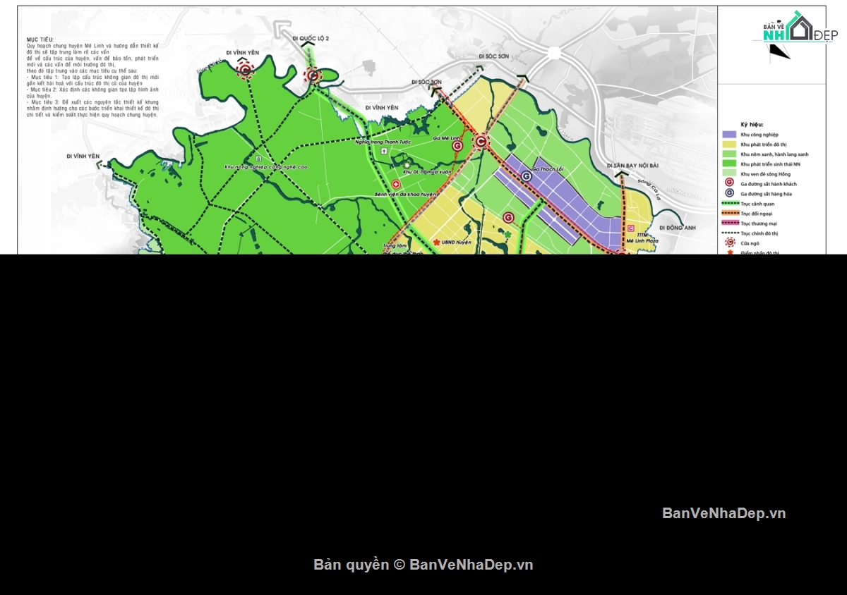quy hoạch huyện,Quy hoạch huyện Mê Linh,file cad quy hoạch Mê Linh,Quy hoạch chung huyện Mê Linh