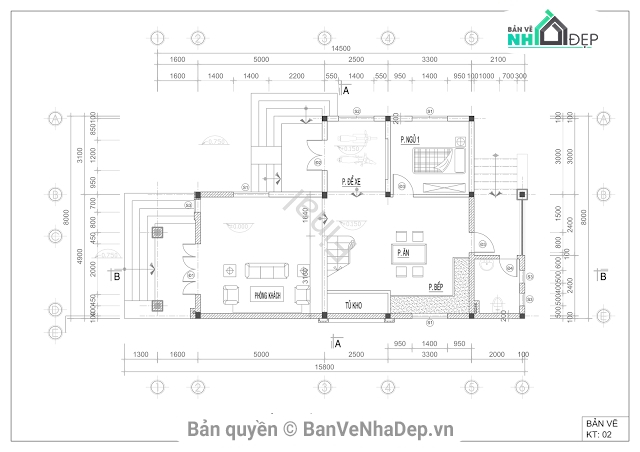 bản vẽ biệt thự,biệt thự phố 2 tầng,thiết kế biệt thự 2 tầng,bản vẽ cad biệt thự 2 tầng,cad biệt thự