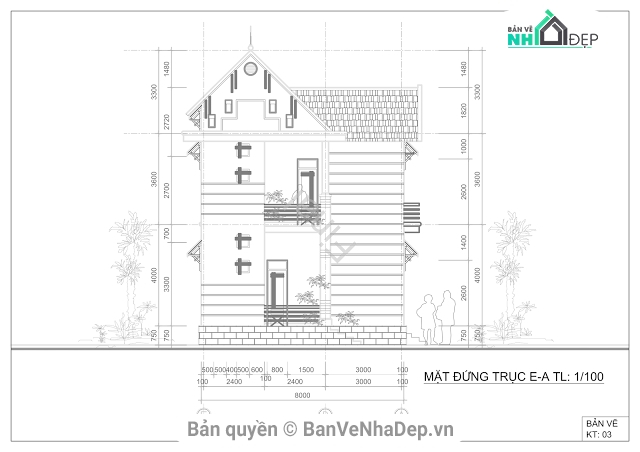 bản vẽ biệt thự,biệt thự phố 2 tầng,thiết kế biệt thự 2 tầng,bản vẽ cad biệt thự 2 tầng,cad biệt thự