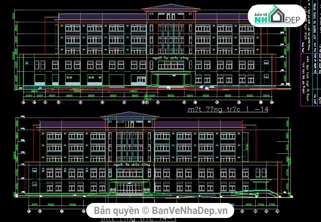 thiết kế bệnh viện,bản vẽ bệnh viện,kiến trúc bệnh viện,bệnh viện Quân y 17 Đà Nẵng