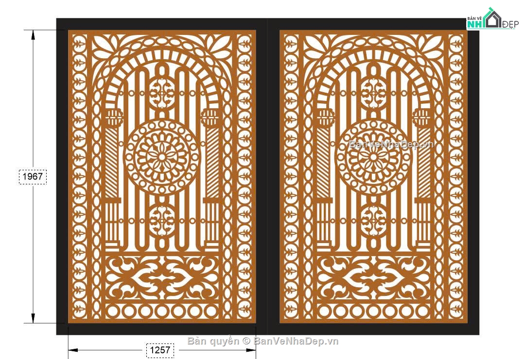 file cnc cổng 2 cánh,mẫu cổng 2 cánh,file cổng 2 cánh