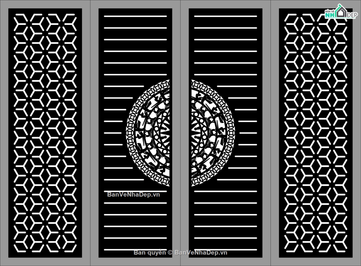 mẫu cổng 4 cánh,file cnc cổng 4 cánh,cổng 4 cánh cnc