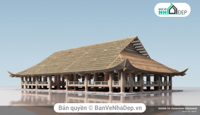 kiến trúc đình chùa,Phối cảnh đình chùa,full autocad chùa,file cad đình chùa,bản vẽ cad đình chùa