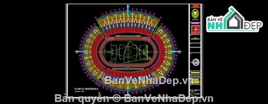 cad sân vận động,sân vận động,sân thể thao,thể thao,Autocad sân vận động