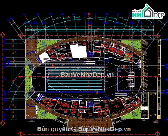 cad sân vận động,sân vận động,sân thể thao,thể thao,Autocad sân vận động