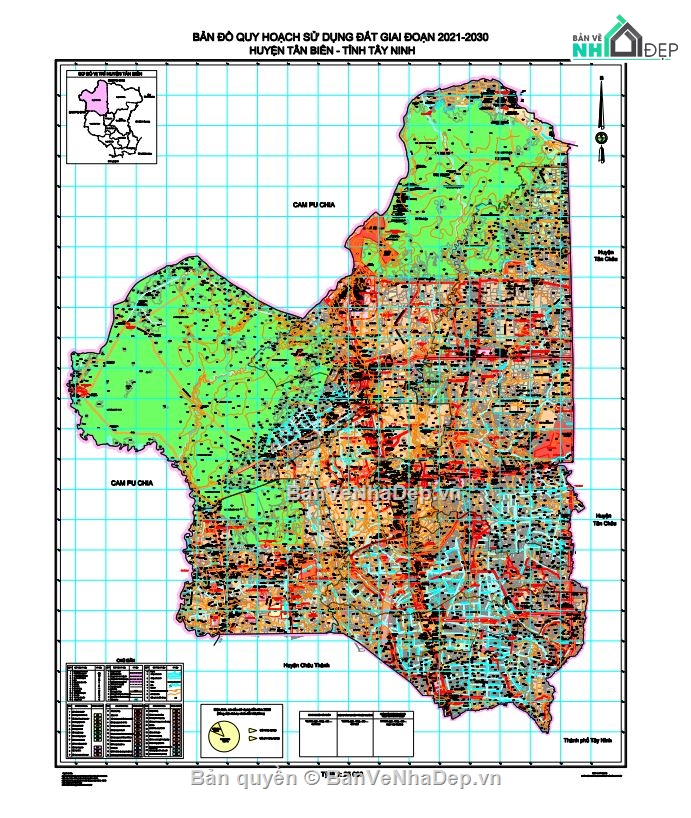quy hoạch sử dụng đất,Bản đồ quy hoạch sử dụng đất,quy hoạch huyện tân biên