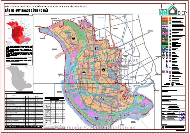 Bản đồ quy Quy hoạch,Quy hoạch TP Hưng Yên,Bản đồ quy hoạch phường