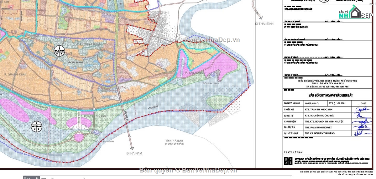 Bản đồ quy Quy hoạch,Quy hoạch TP Hưng Yên,Bản đồ quy hoạch phường