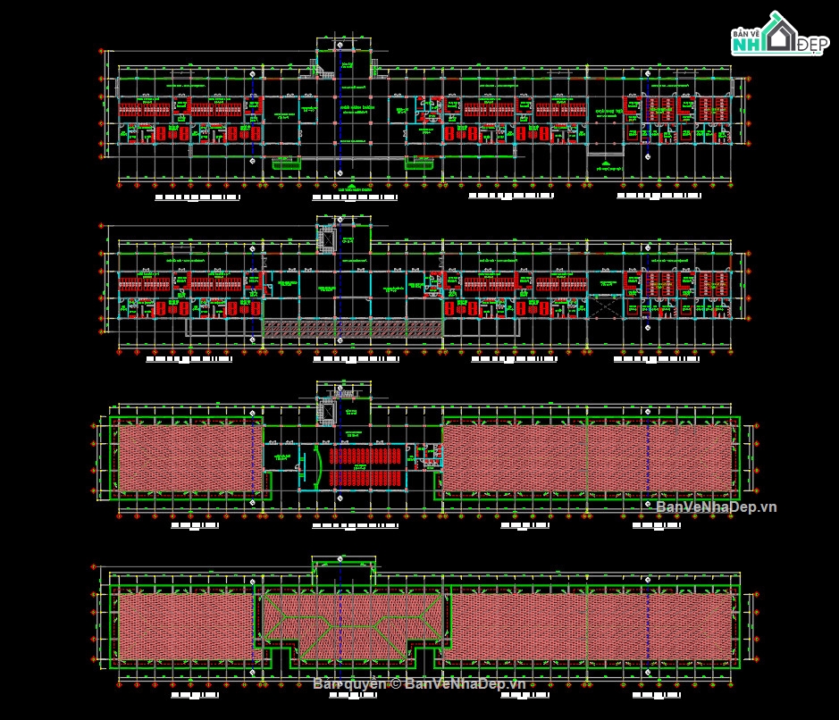 Bản vẽ cad trường mầm non,mầm non,Bản vẽ trường mầm non (full),Bản vẽ