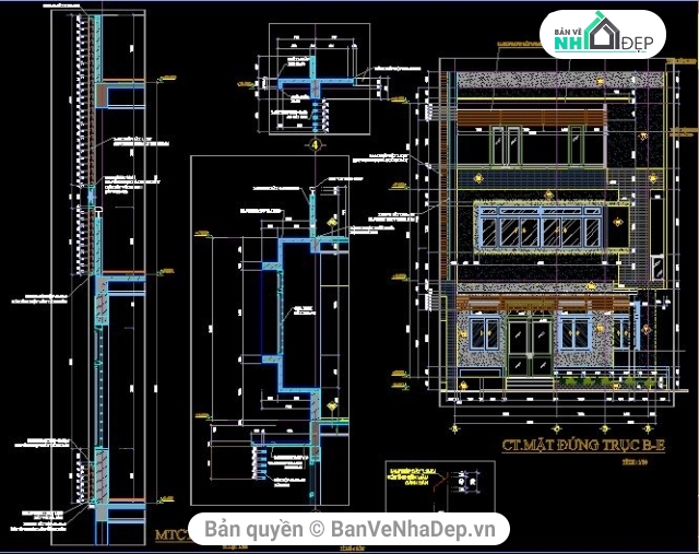 Biệt Thự Song Lập,bản vẽ biệt thự 3 tầng,kiến trúc biệt thự 3 tầng,file cad biệt thự 3 tầng
