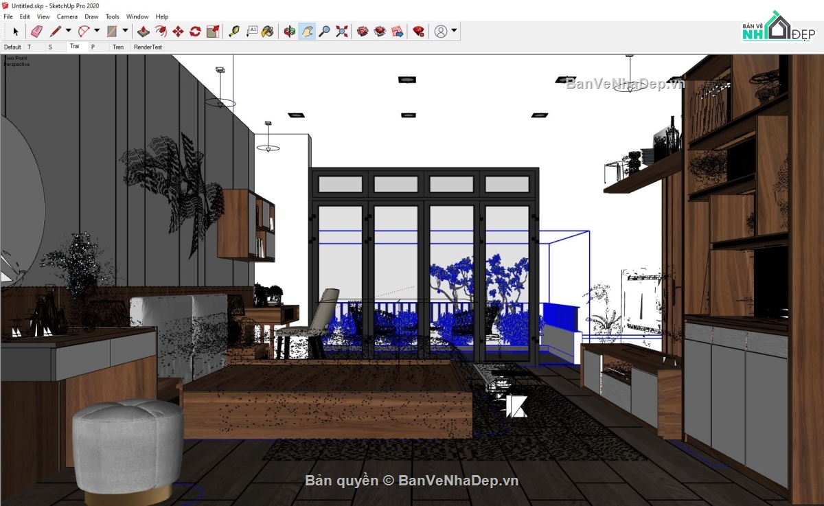 Model Sketchup Phòng ngủ,Phòng ngủ file su,Sketchup phòng ngủ,model phòng ngủ hiện đại,Phòng ngủ skp