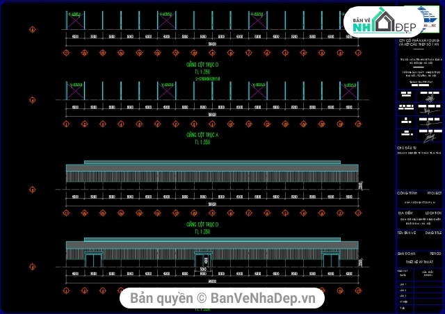 Tổng hợp 9 mẫu nhà xưởng công nghiệp có đầy đủ bản vẽ kiến trúc kết cấu được bạn đọc tham khảo nhiều trên trang