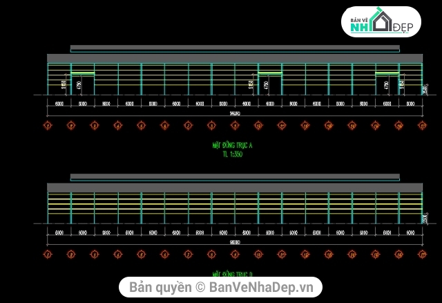 5 bản vẽ AutoCAD nhà xưởng công nghiệp có đầy đủ bản vẽ chi tiết xây dựng phần kết cấu, rất thích hợp để mọi người tham khảo và nghiên cứu thêm