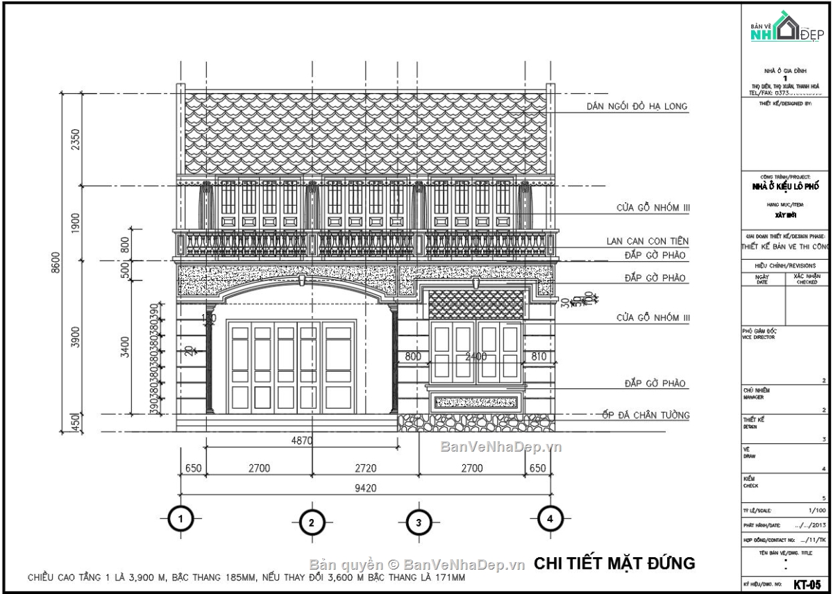 Nhà ở kết hợp nhà thờ họ,biệt thự 2 tầng file cad,biệt thự 2 tầng 9.6x12.3m,biệt thự kết hợp nhà thờ,bản vẽ biệt thự 2 tầng