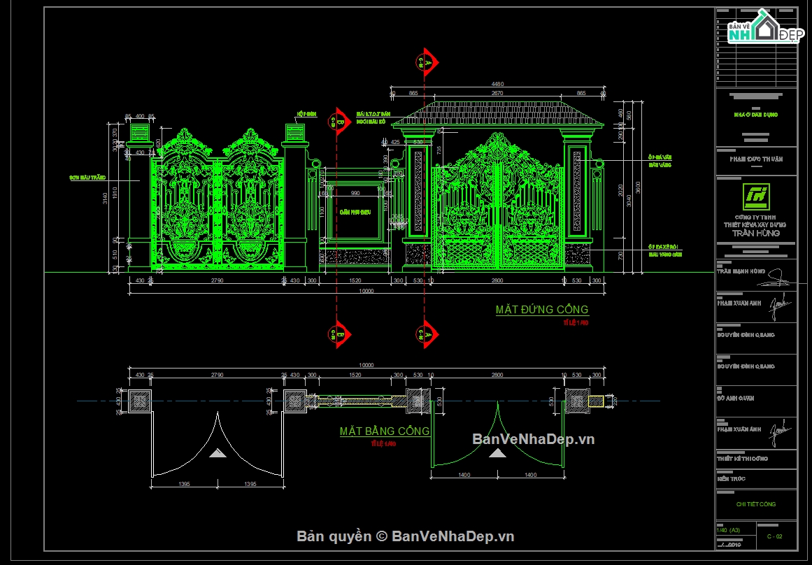 bản vẽ biệt thự 3 tầng,thiết kế biệt thự tân cổ điển,cad biệt thự