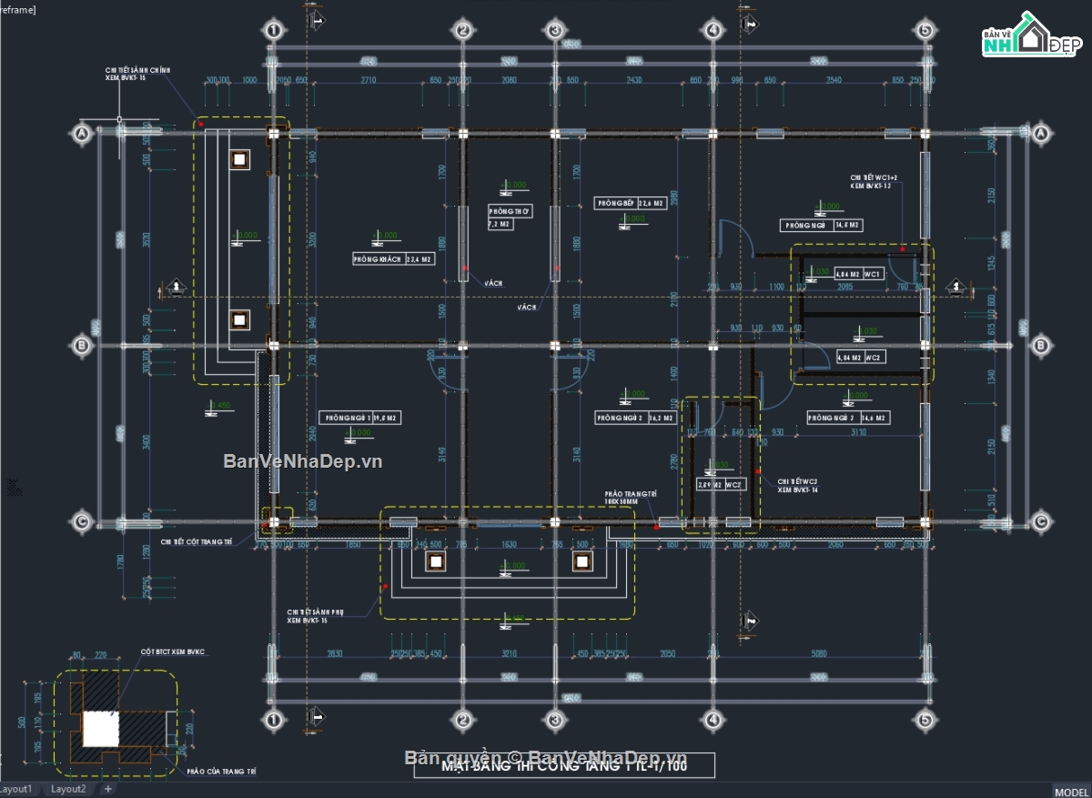 Bản vẽ nhà cấp 4,bản vẽ nhà cấp 4 9.92x16.5m,hồ sơ bản vẽ nhà cấp 4,file cad nhà cấp 4,bản vẽ cad nhà cấp 4,Mẫu bản vẽ nhà cấp 4