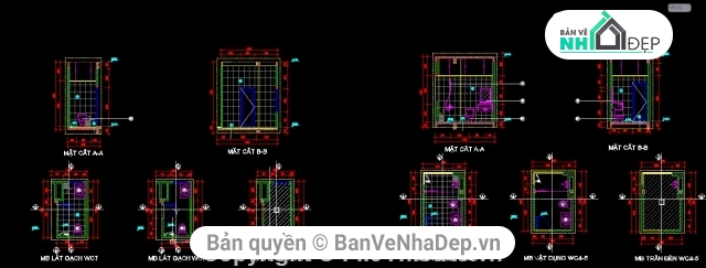 Cad Biệt thự 2 tầng 14.3x32.6m,bản vẽ Biệt thự 2 tầng,File CAD Biệt thự 2 tầng,Bản vẽ biệt thự 2 tầng