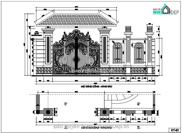 File cad cổng biệt thự,File cad cổng,File cad hàng rào,Bản vẽ cad cổng,file cad cổng hàng rào,mẫu cổng hàng rào