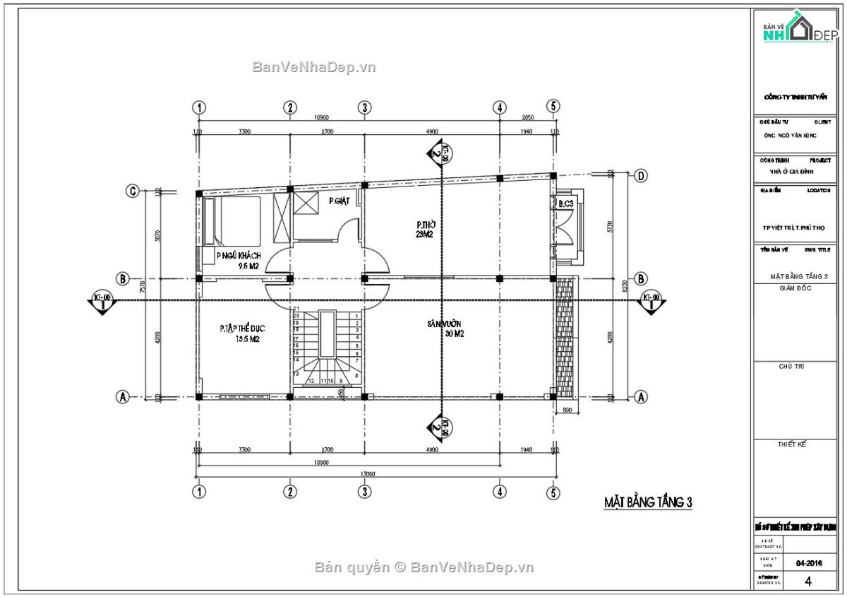 nhà phố 3 tầng mái thái,Thiết kế nhà lô góc,Bản vẽ nhà mái thái đẹp,autocad nhà phố,nhà phố 3 tầng