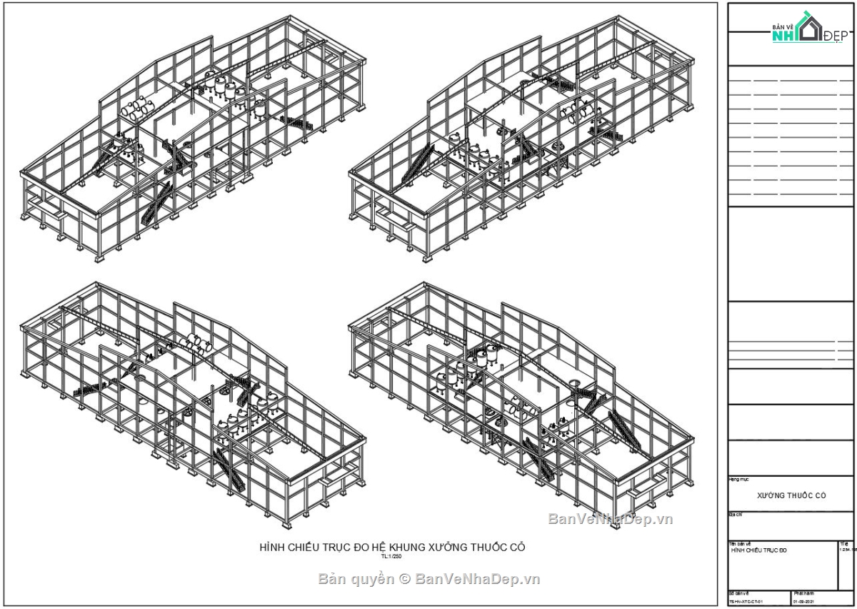 Nhà xưởng 3 tầng,Nhà xưởng BTCT 3 tầng,Bản vẽ nhà xưởng 3 tầng,Bản vẽ xưởng thuốc cỏ,nhà xưởng thuốc cỏ 3 tầng