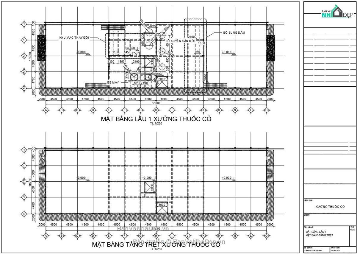 Nhà xưởng 3 tầng,Nhà xưởng BTCT 3 tầng,Bản vẽ nhà xưởng 3 tầng,Bản vẽ xưởng thuốc cỏ,nhà xưởng thuốc cỏ 3 tầng