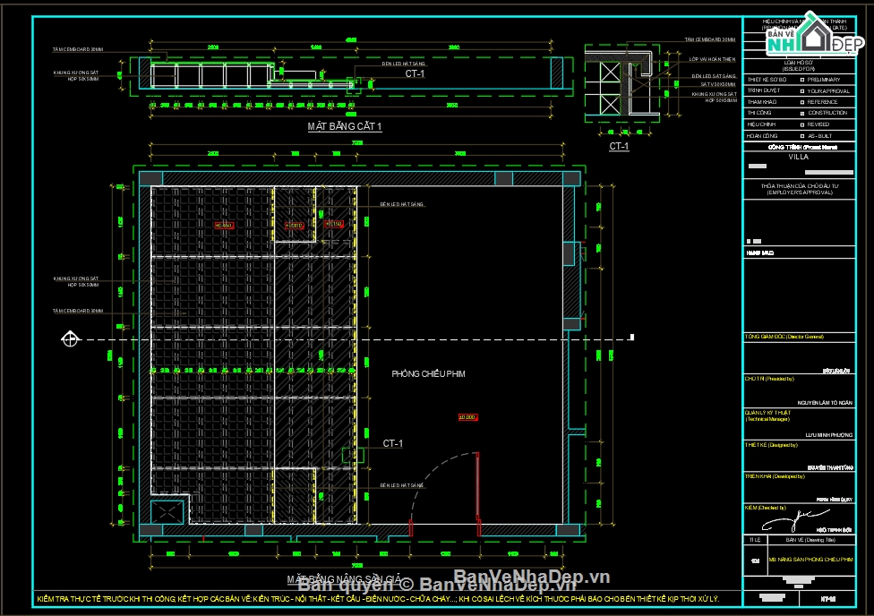 nội thất phòng xem phim,phòng xem phim file cad,autocad phòng xem phim,bản vẽ phòng xem phim