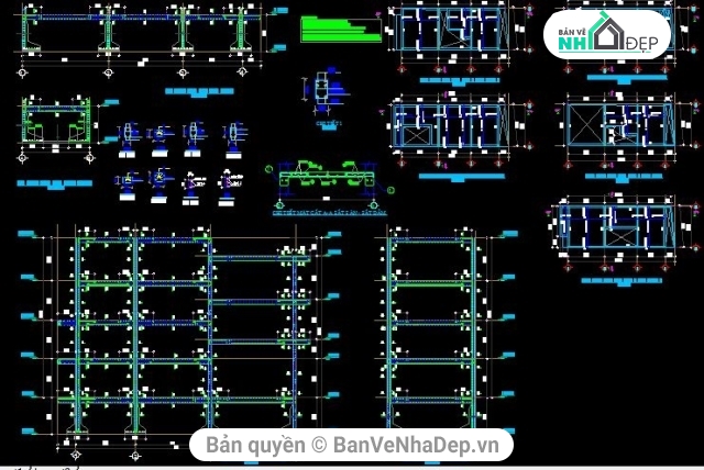 Bản vẽ nhà lệch tầng 8.6x18.42m,Nhà 4 tầng 8.6x16.42m,thiết kế nhà phố 4 tầng,file cad nhà phố 4 tầng