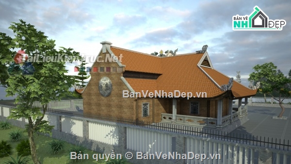 Bản vẽ Đình,đình,cad đình làng