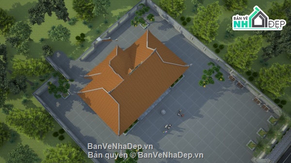 Bản vẽ Đình,đình,cad đình làng