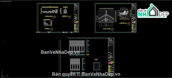Bản vẽ Đình,đình,cad đình làng