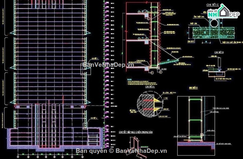 BPTC chung cư,chung cư file cad,btpc chung cư