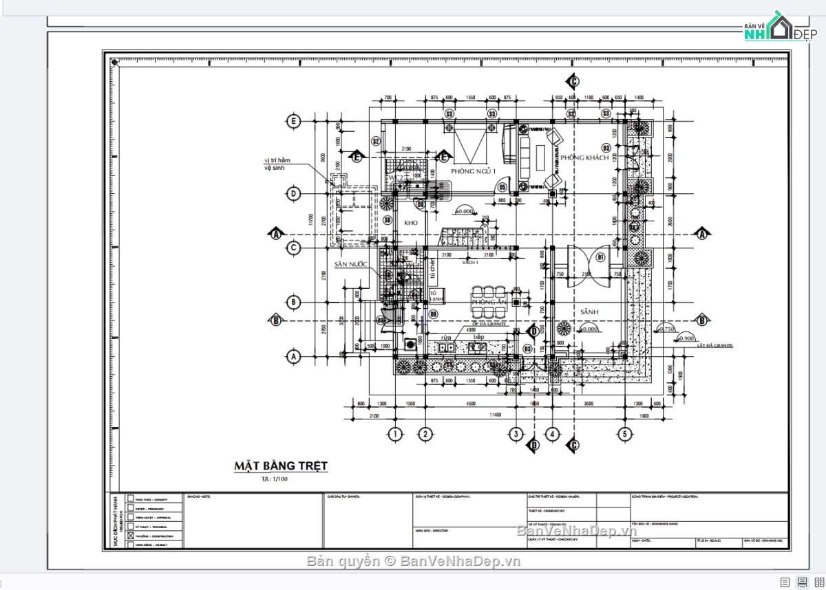 Bản vẽ thi công,2 tầng,kiến trúc 2 tầng
