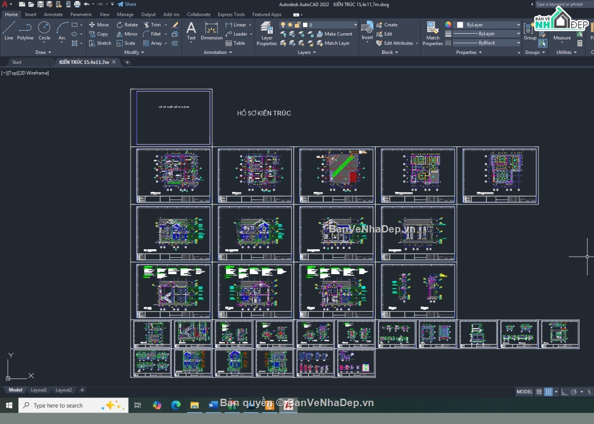 Bản vẽ thi công,2 tầng,kiến trúc 2 tầng