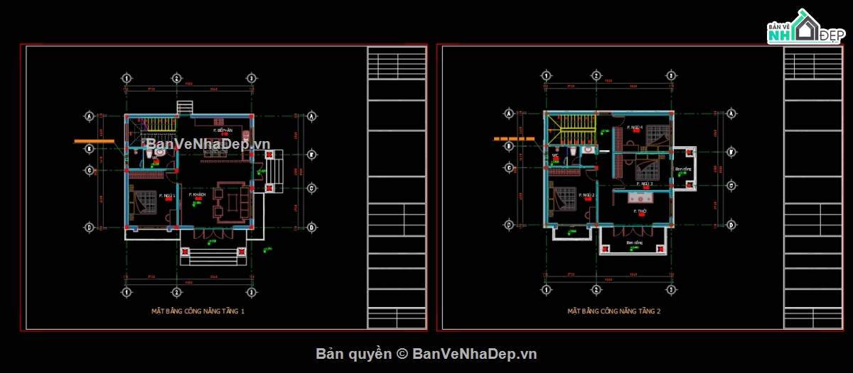 2 tầng mái nhật,biệt thự 2 tầng mái nhật,biệt thự 2 tầng,file cad biệt thự 2 tầng