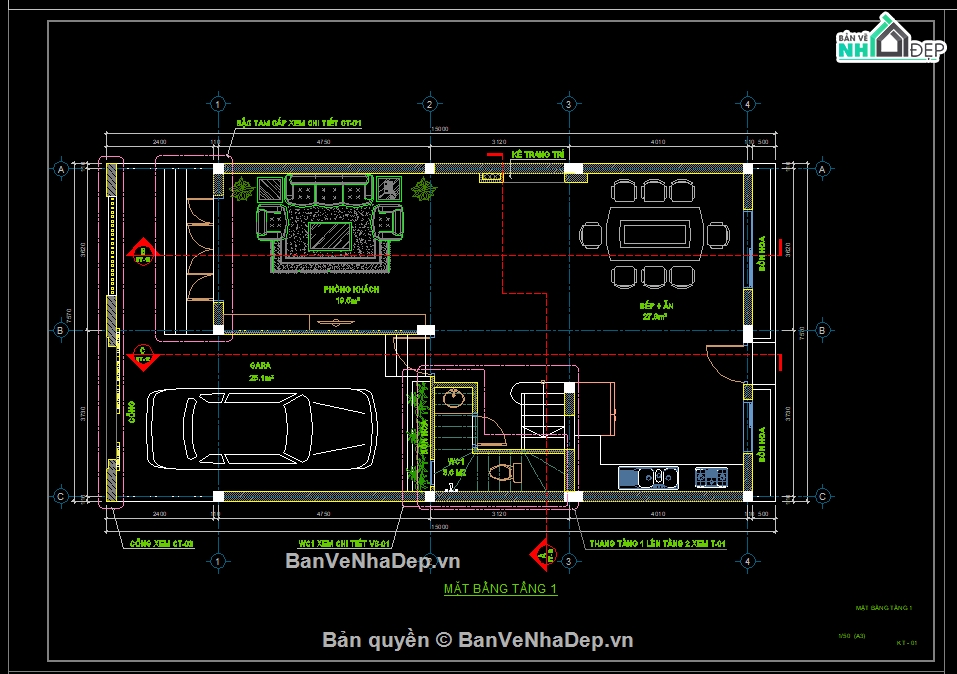 biệt thự hiện đại,biệt thự 2 tầng,cad biệt thự