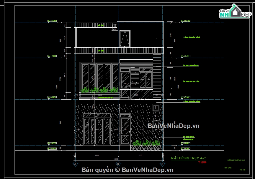 biệt thự hiện đại,biệt thự 2 tầng,cad biệt thự