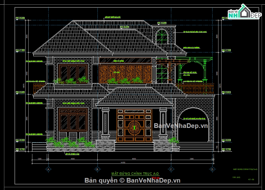 kiến trúc biệt thự,biệt thự 2 tầng,biệt thự