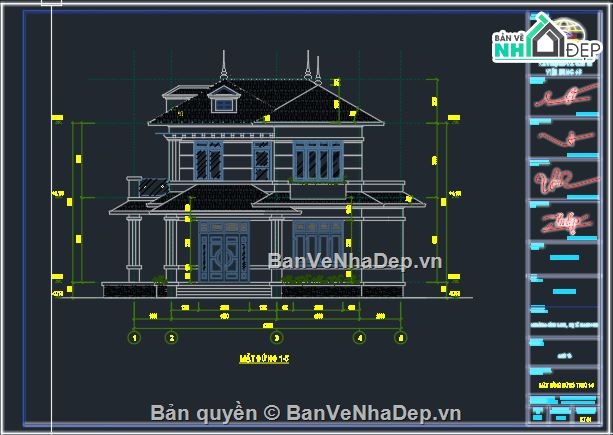 biệt thự 2 tầng 12.66x12.9m,biệt thự đẹp 2 tầng,2 tầng mái nhật,bản vẽ biệt thự 2 tầng,3dmax biệt thự nhà vườn,thiết kế biệt thự 2 tầng