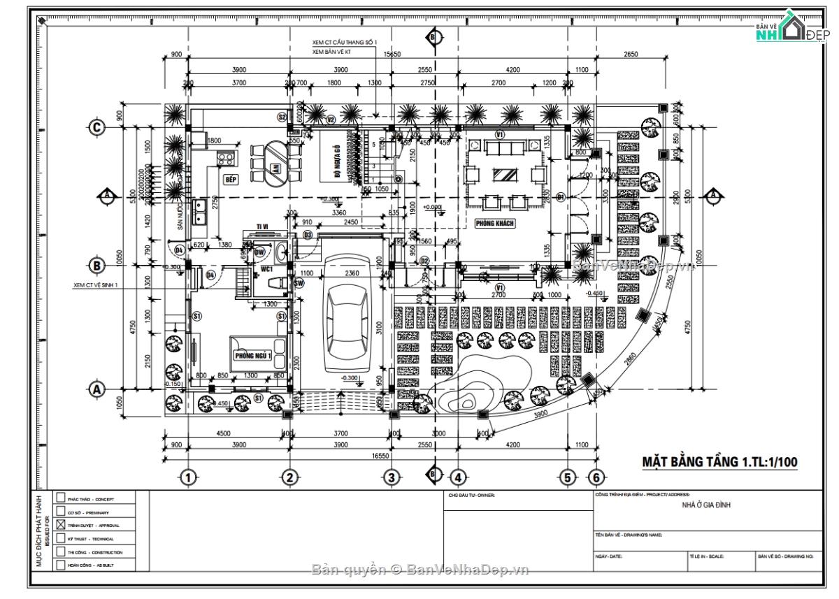 kiến trúc 3 tầng,Bản vẽ thi công,3 tầng