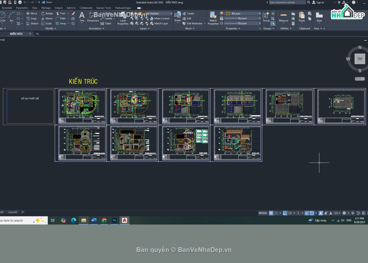 kiến trúc 3 tầng,Bản vẽ thi công,3 tầng