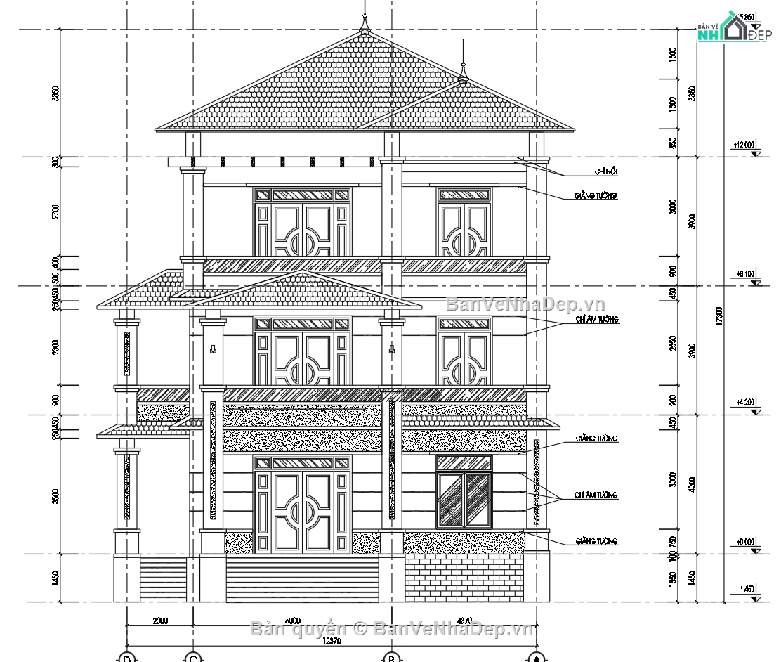 biệt thự 3 tầng,nhà dân 3 tầng,biệt thự